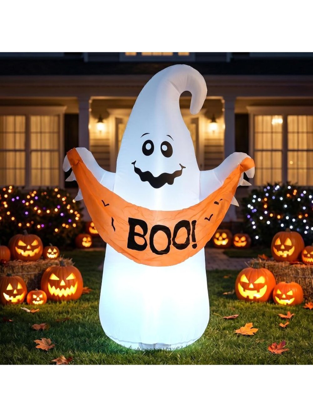 🎃4FT Ghost Image Halloween Inflatable Cute Party Front Yard Lawn Decoration